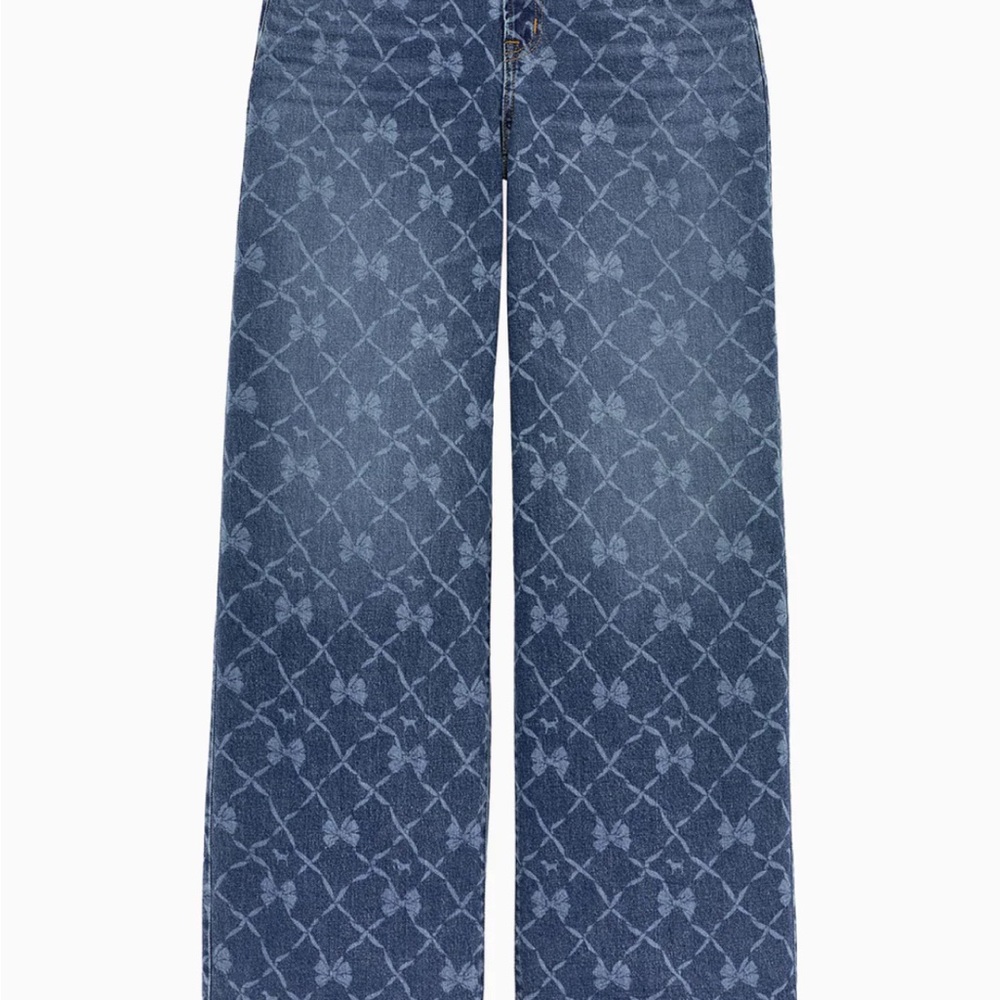 PINK X LoveShackFancy Denim Baggy High Rise Jeans